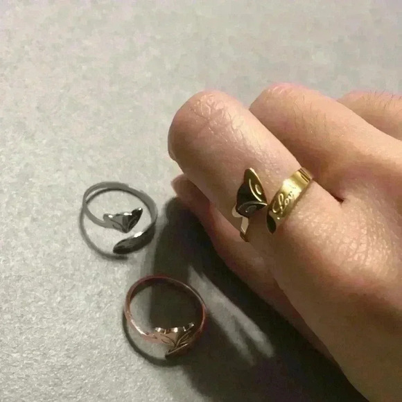 Free gift with purchase-Little Fox Titanium Steel Gold Plated Open Ring - Picture 13 of 13